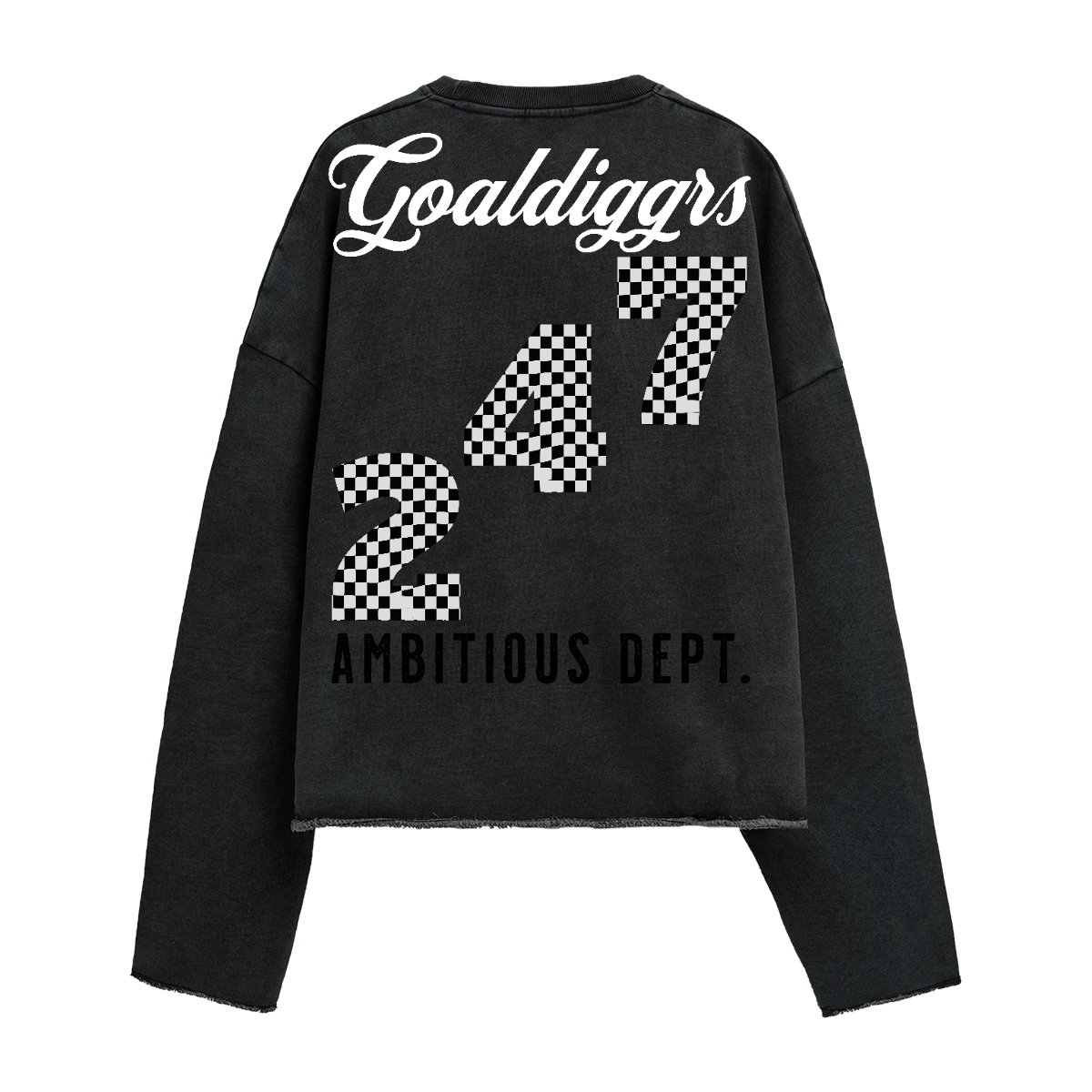 BLACK PROPERTY CROPPED SWEATSHIRT