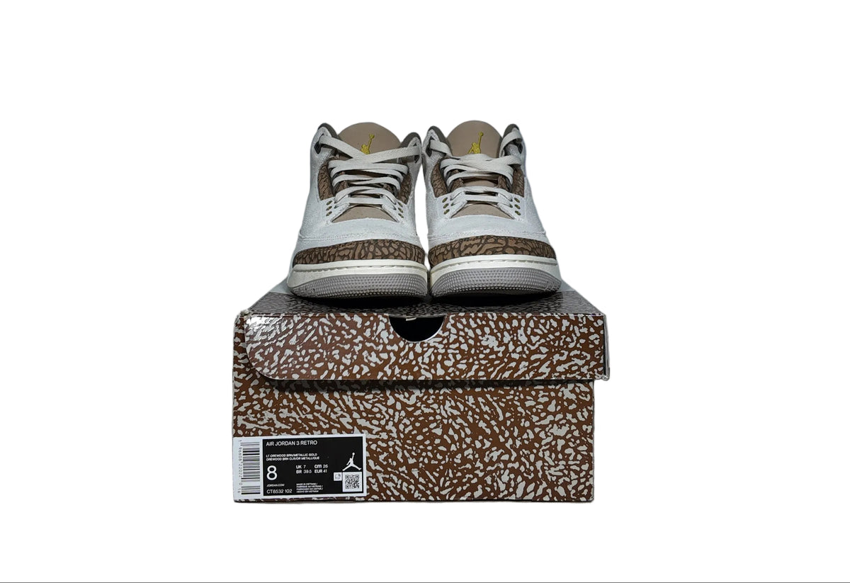 AIR JORDAN 3 RETRO PALOMINO SIZE 8 MENS (PRE-OWNED)