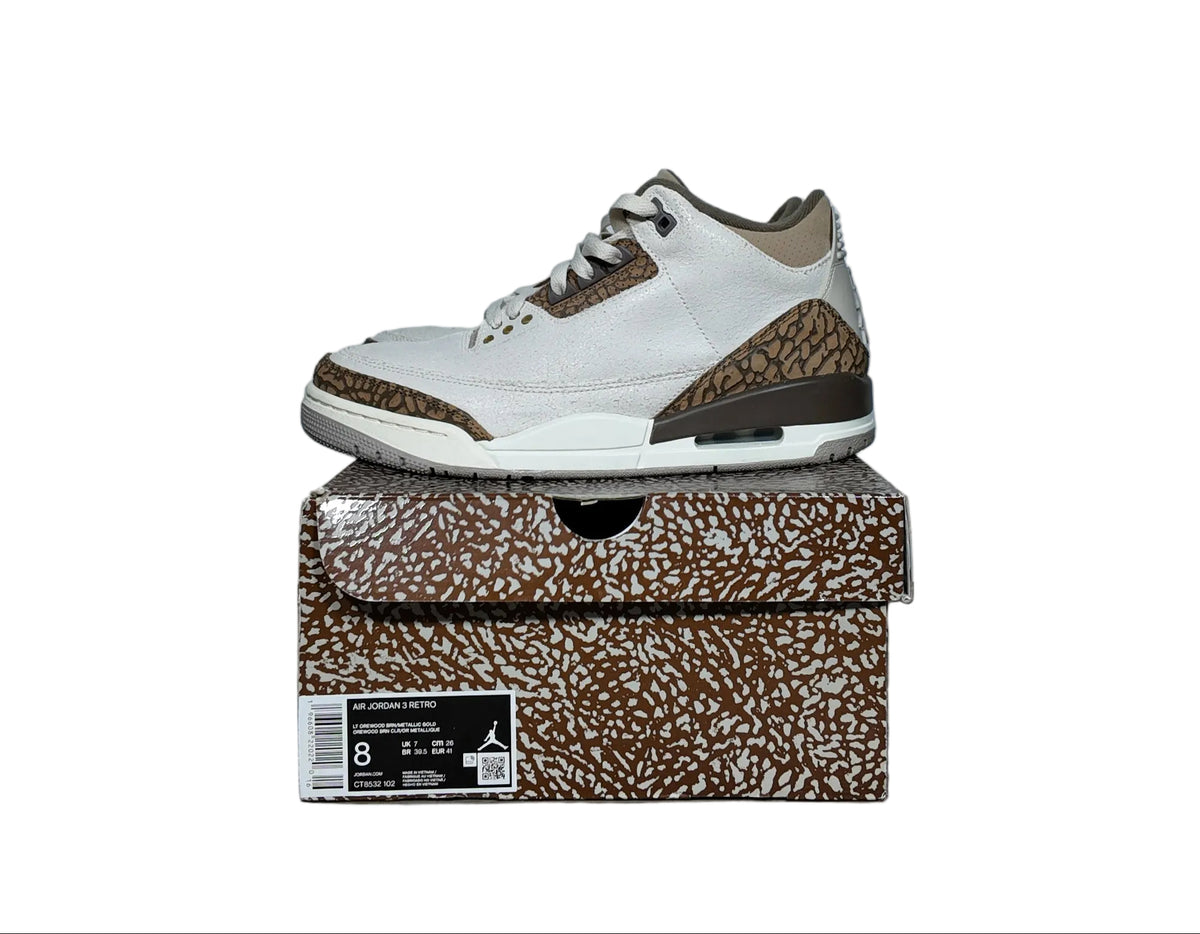 AIR JORDAN 3 RETRO PALOMINO SIZE 8 MENS (PRE-OWNED)