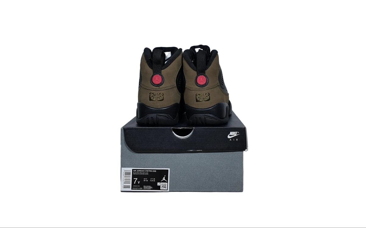 AIR JORDAN 9 RETRO (GS) OLIVE SIZE 7Y