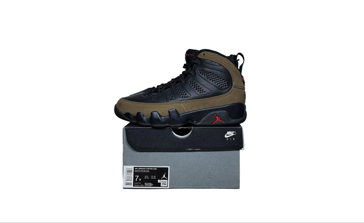 AIR JORDAN 9 RETRO (GS) OLIVE SIZE 7Y