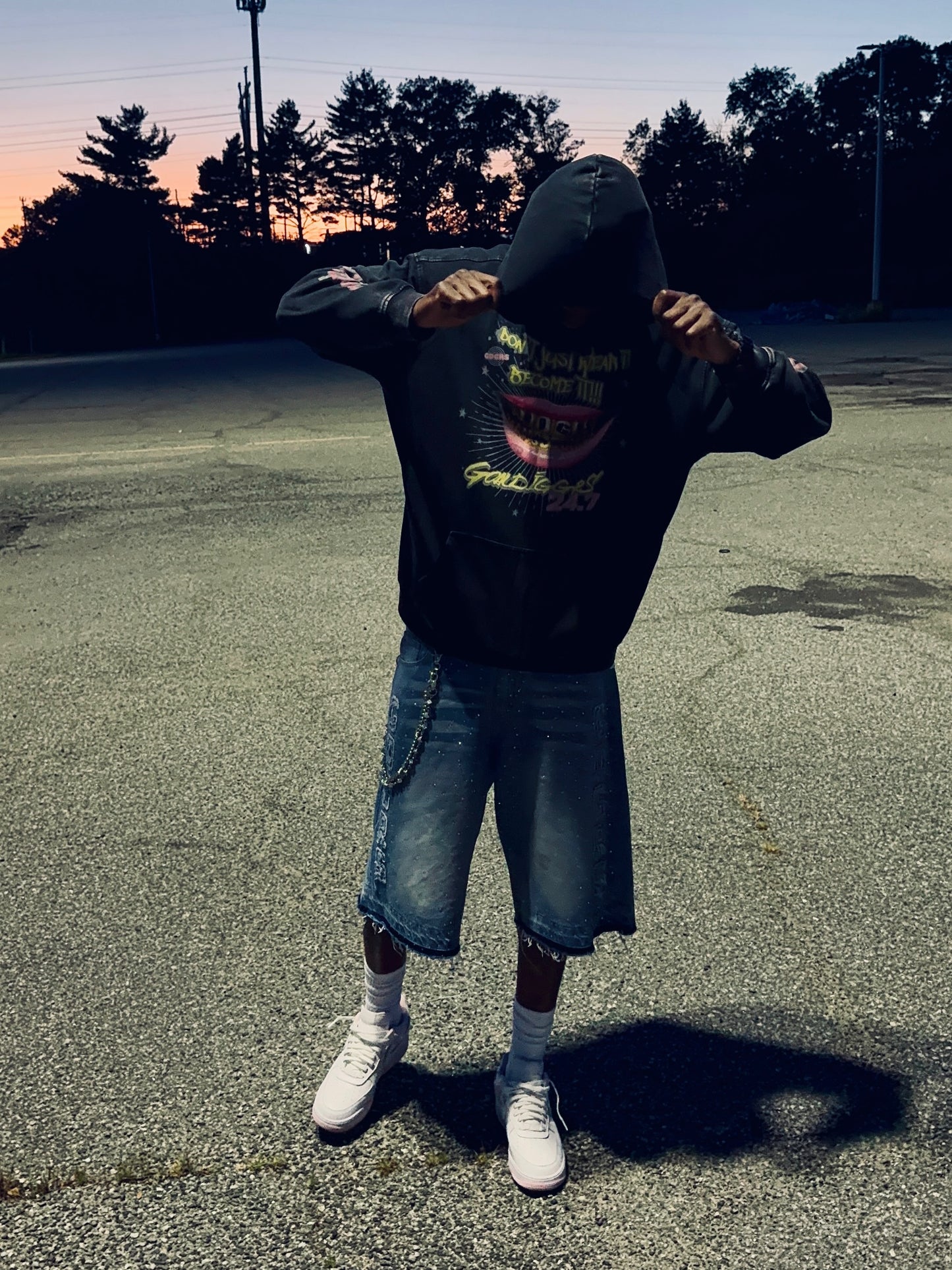 GDGRS DENIM JORTS
